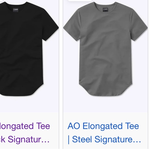 Black Cuts Elongated Men’s Tee size M - Picture 1 of 4